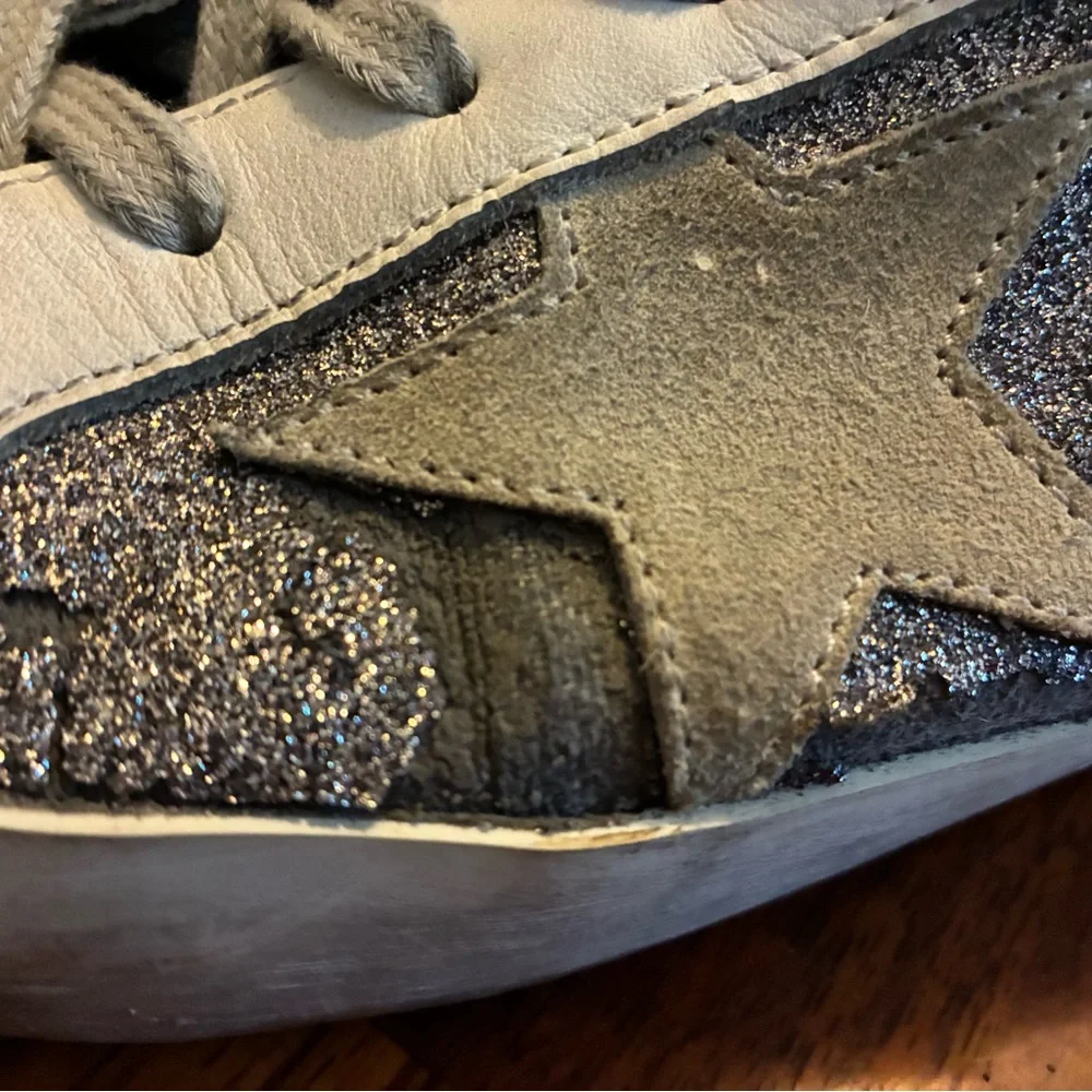 Golden Goose Superstar Sneakers with Glitter Accents - Picture 7 of 11